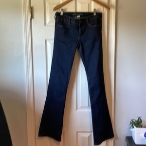 Jeans; dark wash denim